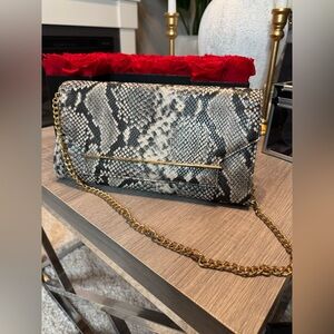 Python-Print Crossbody Clutch